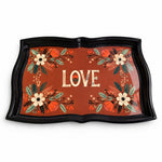 Valentine's Day Decorative Serving Tray – Four Corner Bloom Frame - MintiHome
