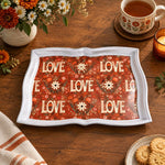 Valentine's Day Decorative Serving Tray – Folk Bloom Love Repeat - MintiHome