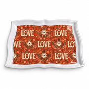 Valentine's Day Decorative Serving Tray – Folk Bloom Love Repeat - MintiHome