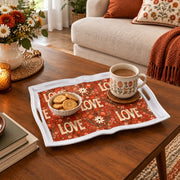 Valentine's Day Decorative Serving Tray – Folk Bloom Love Repeat - MintiHome