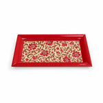Valentine's Day Decorative Serving Tray – Crimson Acanthus Allover - MintiHome