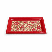 Valentine's Day Decorative Serving Tray – Crimson Acanthus Allover - MintiHome