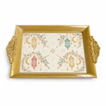 Ramadan Decorative Serving Tray – Cream Lantern Corner Symmetry - MintiHome