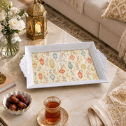 Ramadan Decorative Serving Tray – Cream Lantern Seamless Repeat - MintiHome