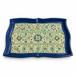 Ramadan Decorative Serving Tray – Cream Banded Star Lattice - MintiHome