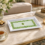 Ramadan Decorative Serving Tray – Cream Calligraphy Border Panel - MintiHome