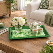 Ramadan Decorative Serving Tray – Mint Calligraphy Diagonal Flow - MintiHome