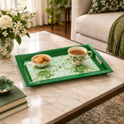 Ramadan Decorative Serving Tray – Mint Calligraphy Corner Symmetry - MintiHome