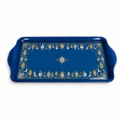 Ramadan Decorative Serving Tray – Cobalt Lantern Crescent Border - MintiHome