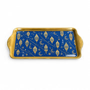 Ramadan Decorative Serving Tray – Cobalt Lantern Diagonal Flow - MintiHome