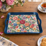 Daily Decorative Serving Tray – Cream Tapestry Floral Flow - MintiHome