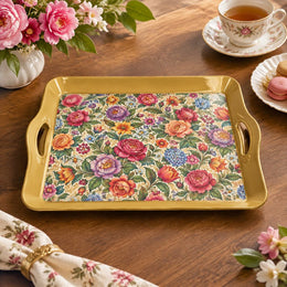 Daily Decorative Serving Tray – Cream Tapestry Seamless Repeat - MintiHome