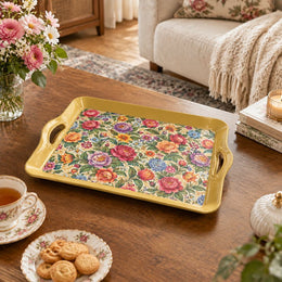 Daily Decorative Serving Tray – Cream Tapestry Seamless Repeat - MintiHome
