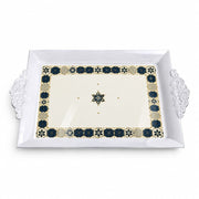Ramadan Decorative Serving Tray – Cream Hexagon Tile Border - MintiHome
