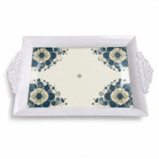 Ramadan Decorative Serving Tray – Cream Hexagon Corner Symmetry - MintiHome