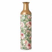 Vintage Peony Metal Flower Vase – Sage Peony Meadow decorative metal vase shown in a product view.