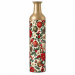 Christmas Ornament Metal Flower Vase – Holly Bauble Wreath decorative metal vase shown in a product view.
