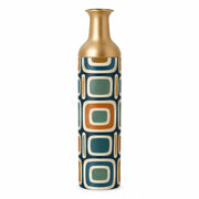 Terra Frames Metal Flower Vase – Navy Terra Rectangle decorative metal vase shown in a product view.