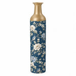 Sage Garden Metal Flower Vase – Navy Sage Bluebird decorative metal vase shown in a product view.