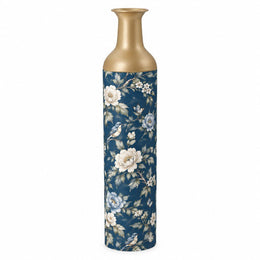 Sage Garden Metal Flower Vase – Navy Sage Bluebird - MintiHome