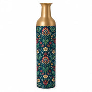 Gilded Fan Metal Flower Vase – Teal Tulip Acanthus Morris decorative metal vase shown in a product view.