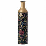Daily Metal Flower Vase – Midnight Acanthus Medallion decorative metal vase shown in a product view.
