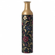 Daily Metal Flower Vase – Midnight Acanthus Medallion decorative metal vase shown in a product view.