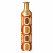 Terra Frames Metal Flower Vase – Burnt Orange Retro Frame decorative metal vase shown in a product view.
