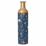 Sage Garden Metal Flower Vase – Navy Wildflower Meadow decorative metal vase shown in a product view.
