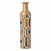 Terra Frames Metal Flower Vase – Cream Mustard Frame decorative metal vase shown in a product view.