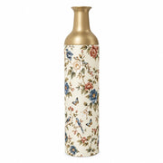 Persian Posy Metal Flower Vase – Cream Rose Bluebird decorative metal vase shown in a product view.