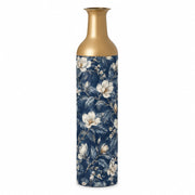Slate Foliage Metal Flower Vase – Navy Dusty Magnolia decorative metal vase shown in a product view.