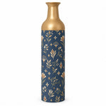 Gilded Fan Metal Flower Vase – Navy Folk Star Sprig decorative metal vase shown in a product view.