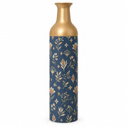 Gilded Fan Metal Flower Vase – Navy Folk Star Sprig decorative metal vase shown in a product view.