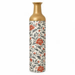 Daily Metal Flower Vase – Coral Peony and Berry Vine decorative metal vase shown in a product view.