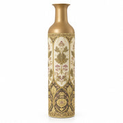 Gilt Ogee Metal Flower Vase – Chalk Ivory Hairline Register decorative metal vase shown in a product view.