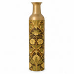 Gilt Ogee Metal Flower Vase – Oxide Honey Block Cells decorative metal vase shown in a product view.