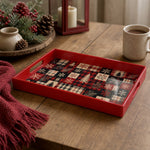 Plaid Tree Snowflake Plastic Serving Tray – Christmas Pinecone - MintiHome