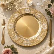Ramadan Gold Geometric Decorative Plate – Blue & White - MintiHome