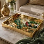 UAE Tricolor Glass Serving Tray – Mosque Palms Gem - MintiHome