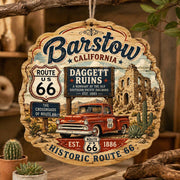 Barstow Historic Route 66 MDF Wood Hanging Wall Decor – Ruins - MintiHome