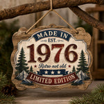 Made in 1976 Limited Edition Wood Wall Sign – Retro Birthday - MintiHome