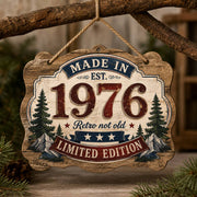 Made in 1976 Limited Edition Wood Wall Sign – Retro Birthday - MintiHome
