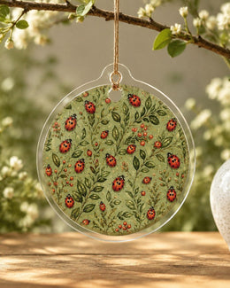 Christmas Ladybug Acrylic Wall Decor - Garden Botanical - MintiHome
