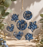 Christmas Joy Ornament Acrylic Wall Decor - Navy Snowflake - MintiHome