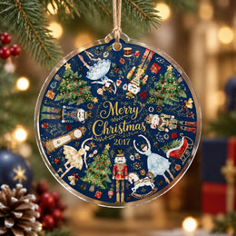 Christmas Girl Deer Starry Night Acrylic Hanging Wall Decor - MintiHome