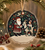 Christmas Santa Yule Goat Acrylic Hanging Wall Decor Ornament - MintiHome