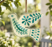 Christmas Acrylic Hanging Wall Decor – Teal Daisy Dove - MintiHome