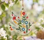 Christmas Acrylic Hanging Wall Decor – Scandi Meadow Dove - MintiHome