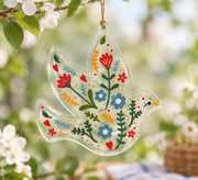 Christmas Acrylic Hanging Wall Decor – Scandi Meadow Dove - MintiHome